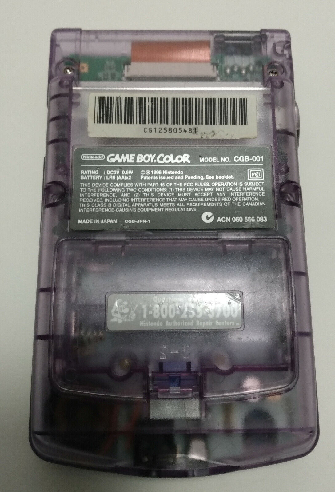 Nintendo Game boy CGB 001 Clear BodyRank A PlayOK Nintendo