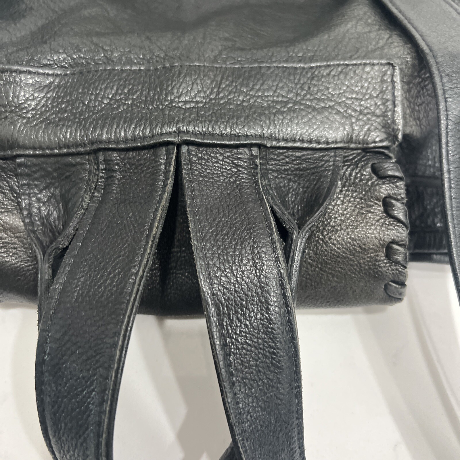 LAGGO TASSEL DRAWSTRING BAG BACKPACK BLACK PEBBLE… - image 16