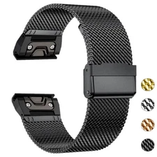 20/22/26mm Quick Fit Milanese Loop Band Steel Watch Strap for Garmin Watch Band