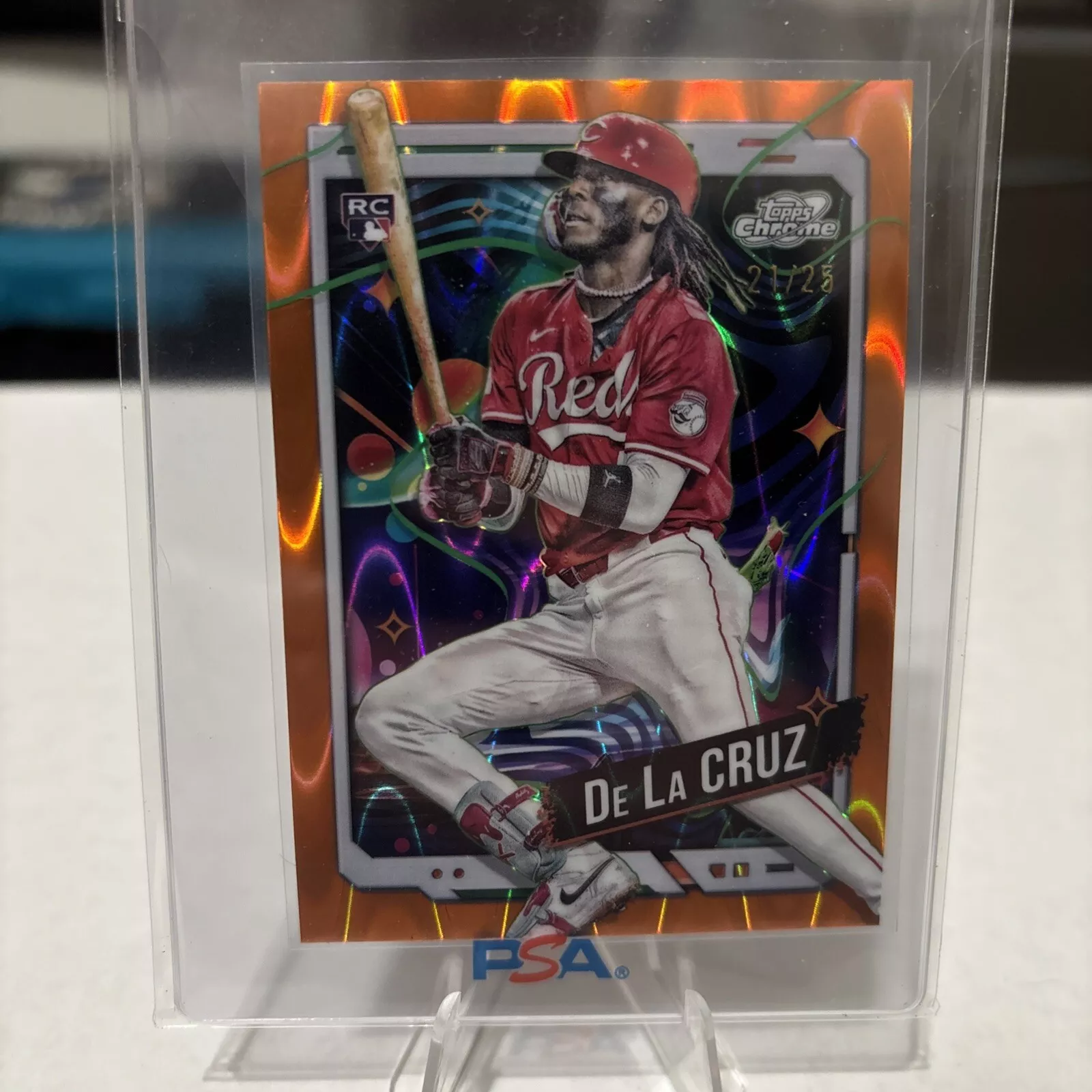 2024 Topps Chrome Cosmic Elly De La Cruz Orange /25