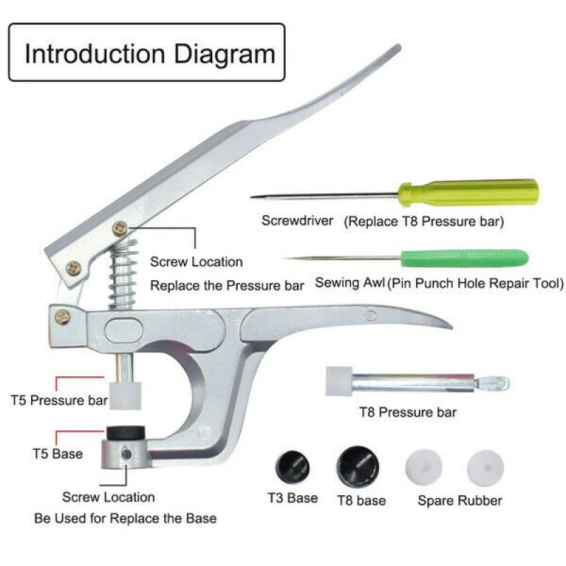 Plastic Snap Button Pliers Tool , Easy Replacing Snaps,DIY Family Tailor - Image 2 of 4