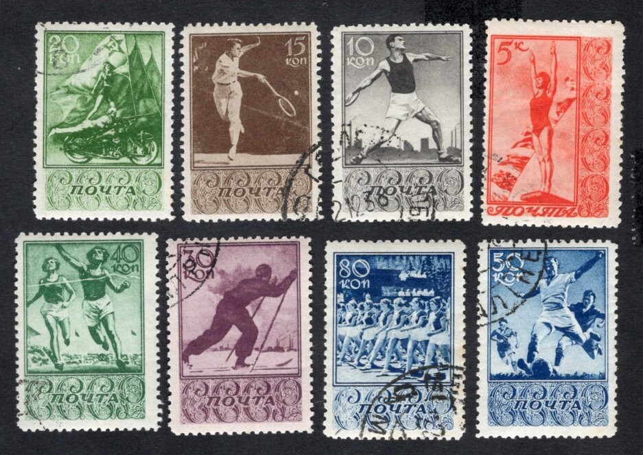 USSR 1938 stamps Zagor#558-565 START22%ONLY used CV=32$