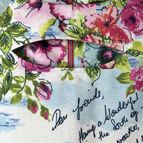 Gabby Skye Floral Print Sheath Dress 12 Venice Flowers Stripes Sleeveless - Picture 4 of 6