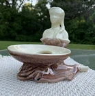 Vtg MCM Haeger USA Succulent Planter Porcelain Maiden Decor 10 Inch Figurine