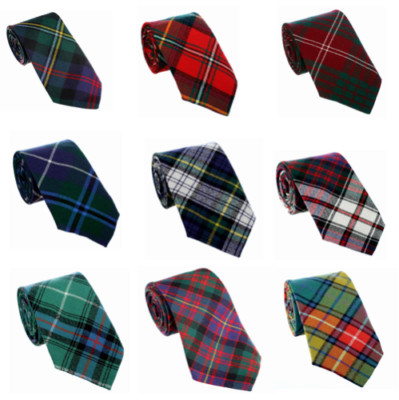 Herren Schottischer Clan Krawatten Erhältlich IN Verschiedene Tartan Hergestellt
