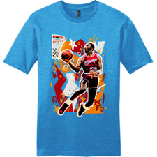 NEW ART SOCIETY AIR MJ WILDSTYLE TEE SHIRT HEATHER TURQUOISE SM-4XL MADE IN USA