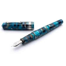 Leonardo Mosaico Fountain Pen in Hawaii with Palladium Trim - 14kt Gold Medium