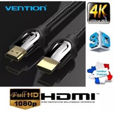 4K Câble HDMI 2.0 plaqué or tressé ULTRA FULL HD TV Console 3D 60Hz
