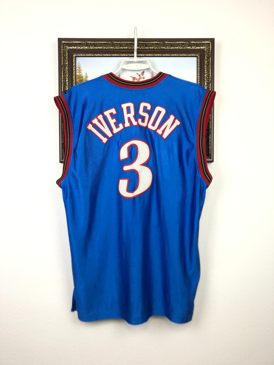 100% Authentic Allen Iverson Vintage Champion 76ers Sixers Jersey