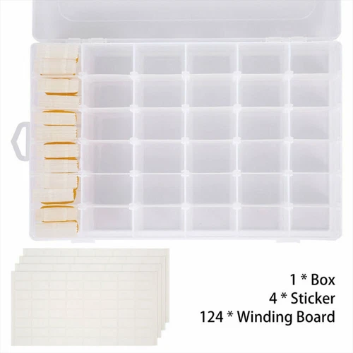 129Pcs Set Embroidery Floss Cross Stitch Organizer Storage Box Thread Bobbins AU - Picture 3 of 11