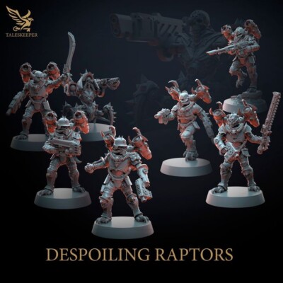 Set 7 Despoiling Raptors - Tales Keeper/Sci-Fi/Fantasy/Tabletop Miniaturen