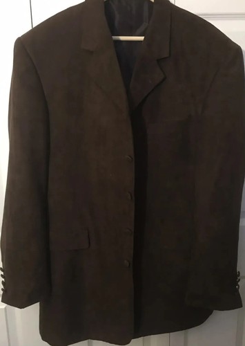 FALCONE MEN’S Sz 46 BROWN BLAZER SUIT JACKET COAT