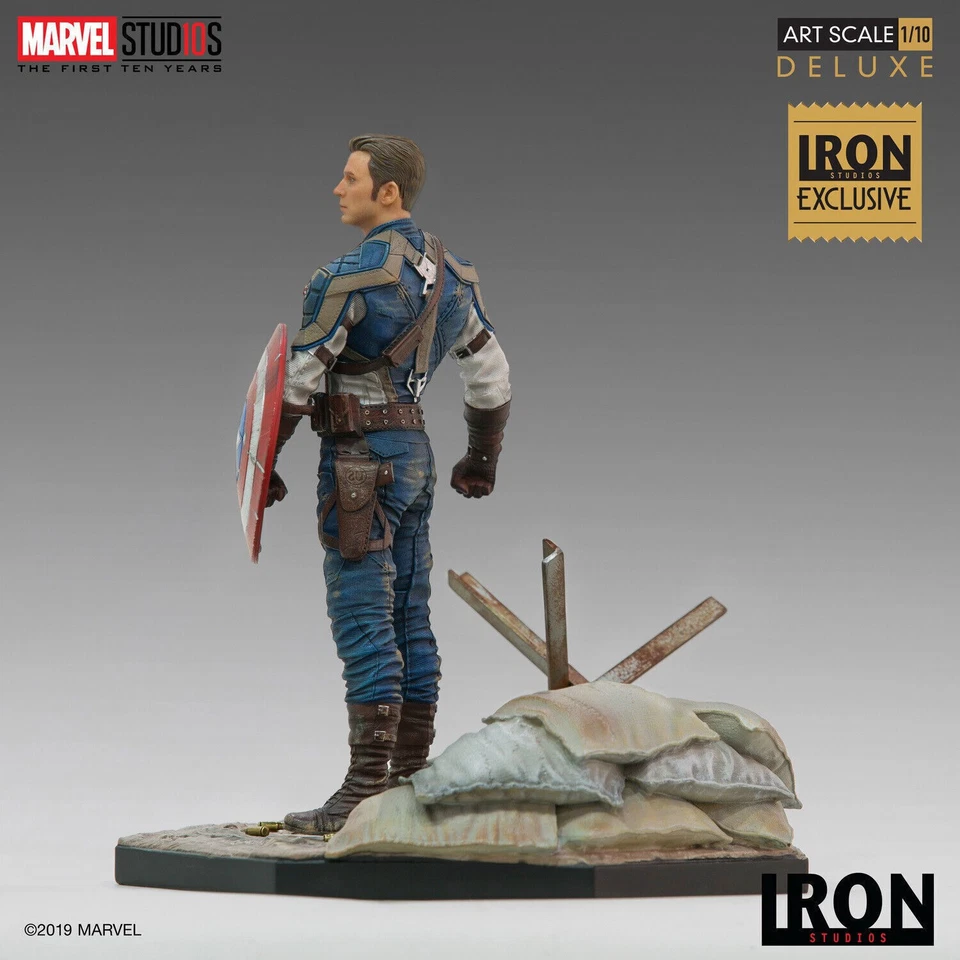 Iron Studios MARCAS41421-10 1/10 Captain America Statue Display Figure Model New - Image 3 of 4