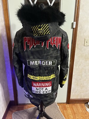 Philipp Plein Genuine Camo Patch Puffer Coat Lined | eBay