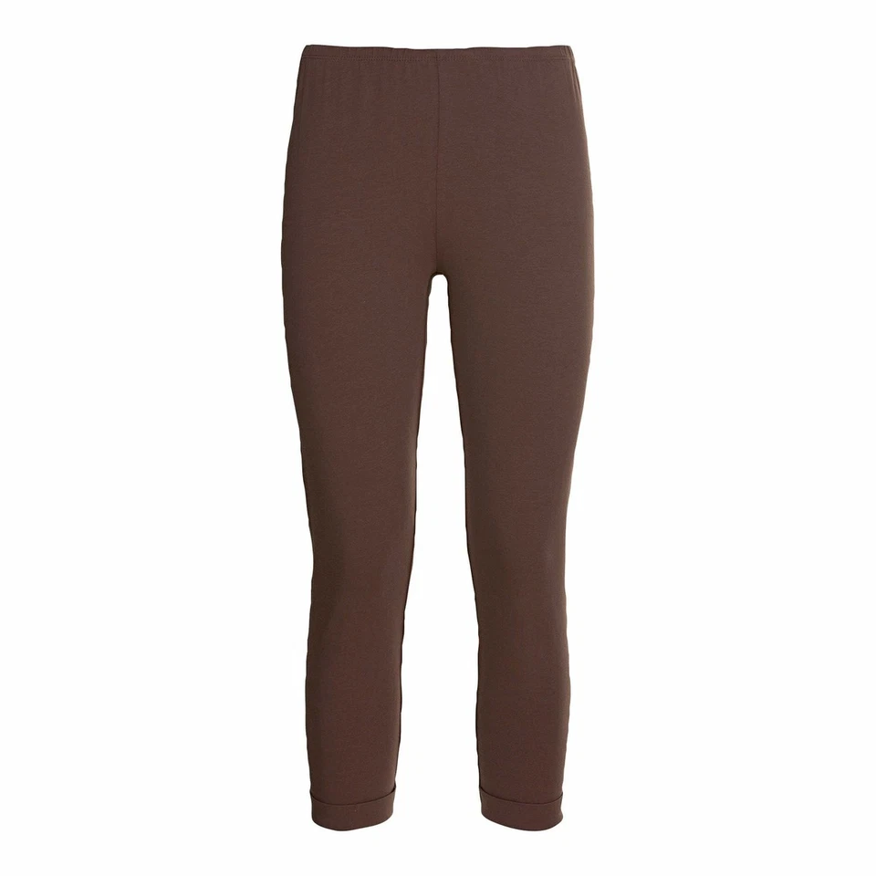 Laura Torelli Damen Capri Leggings mit Umschlag 7/8 Hose braun Gr. XL - Bild 1 von 1