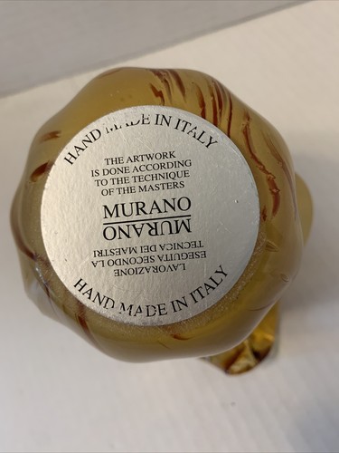 Murano Lavorazione Art Glass Candle Holder Vase Hand Blown Italy Original Label! - Picture 8 of 11