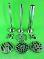 #12 9 pc COMBO Set Meat Grinder Sausage Stuffer plate knife tubes LEM Hobart etc