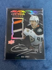 2019-20 SPx #LR-MJ Max Jones UD Black Lustrous Auto /125 Anaheim Ducks