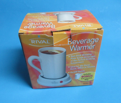 Rival Beverage /Soup Warmer Includes 8 Oz White  Ceramic Mug  - New IN BOX. INST