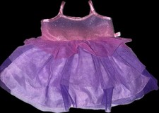 Build a Bear Dress Pink Purple Satin Pastel Tutu Fancy Outfit Sparkle US22