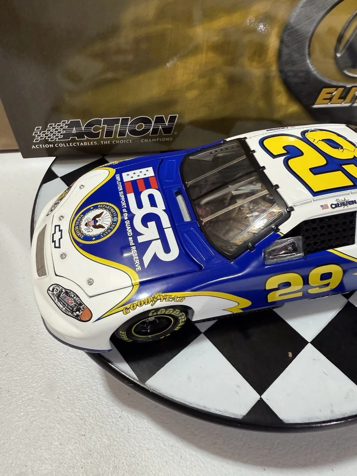 РЕДКАЯ * Ricky Craven ELITE #29 ESGR темно-2004 1/24 Nascar литой - Изображение 4 из 4