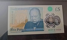 BANK OF ENGLAND £5 AK47 RARE SERIAL UNCIRCULATED FREE POSTAGE