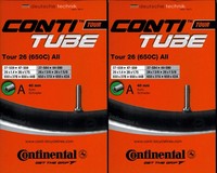 2X Continental Tour 26 All Schlauch 26 Zoll Av (37/47-559/597) Av 40Mm