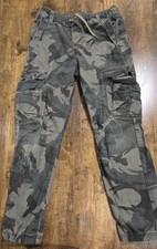 Wrangler Boys Size 12 Slim Camo Cargo Jogger Pants Adjustable Waist