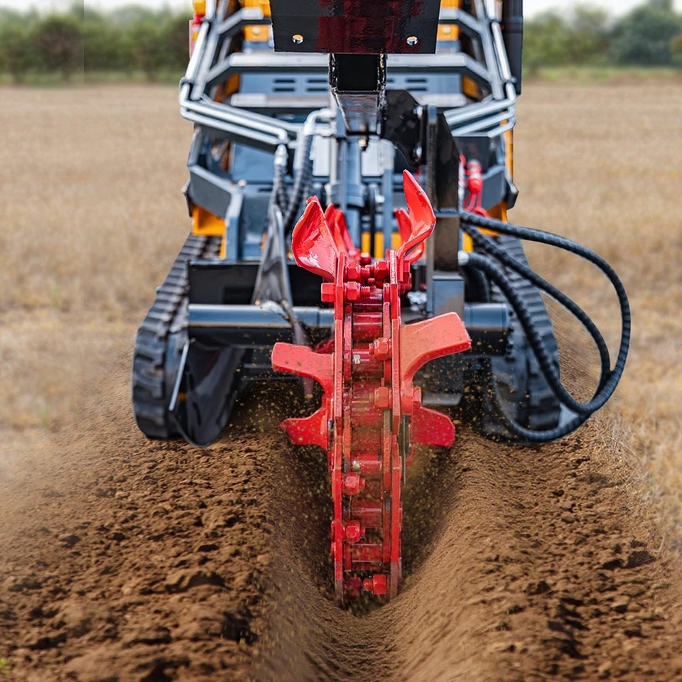 迷你滑移转向装载机风衣附件 6 英寸宽旋转装载机风衣 — 第 4/4 张图片