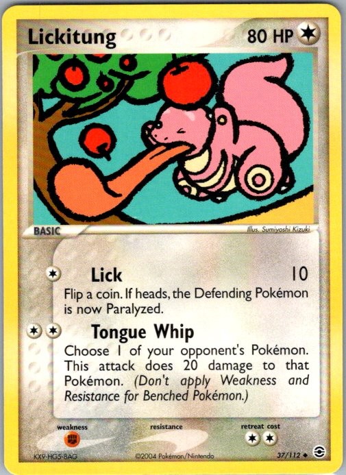 Lickitung 37/112 Uncommon FireRed & LeafGreen NM
