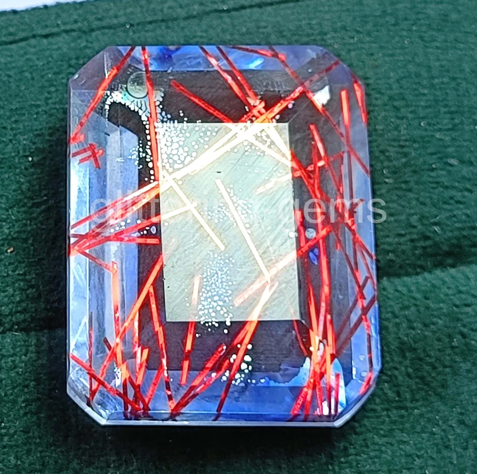 95.20 Ct Natural Emerald Cut Bi-Color Quartz Rutilated IGL Certified Gems 5AOG - Image 4 of 4