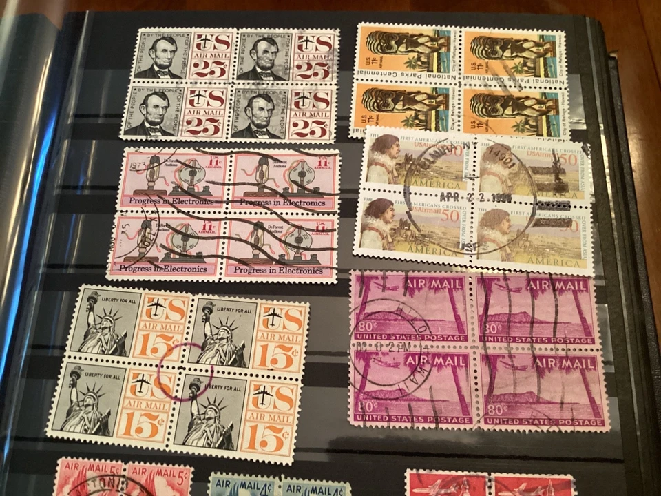 ICOLLECTZONE US Airmail Blocks 25 diff collection VF used (B900-804) - Image 3 of 4