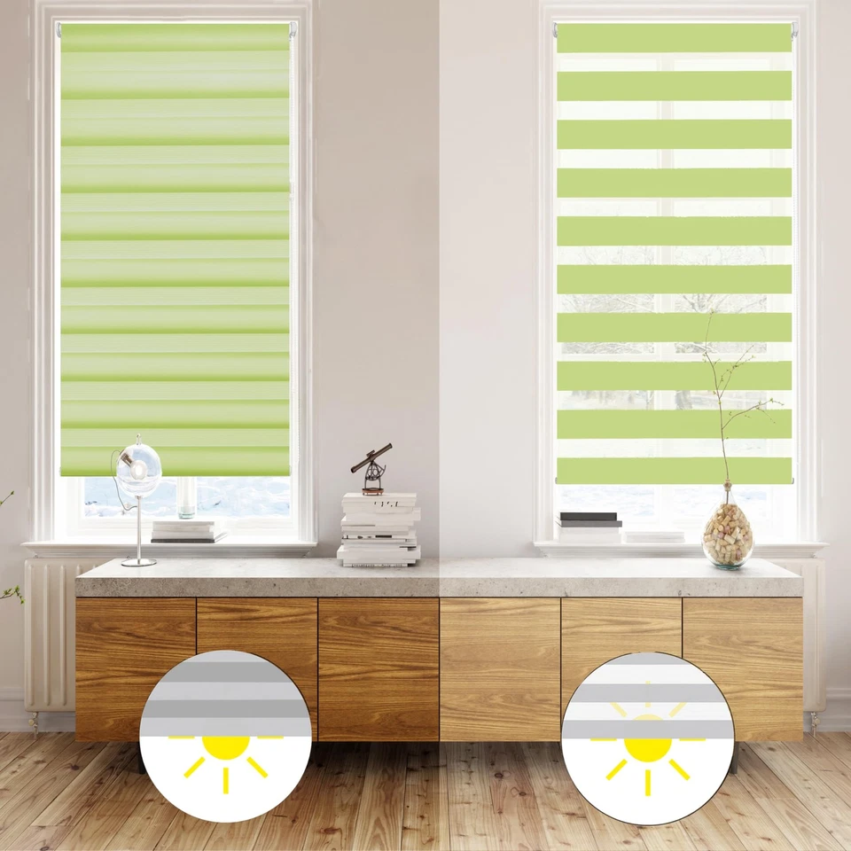 Indus Store jour nuit sans percage | Couleur Pistache 140 x 180 cm (L x H) - Photo 3/4