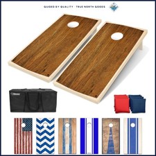 Cornhole Game Set with 2 Boards, 8 All-Weather Bean Bags Included