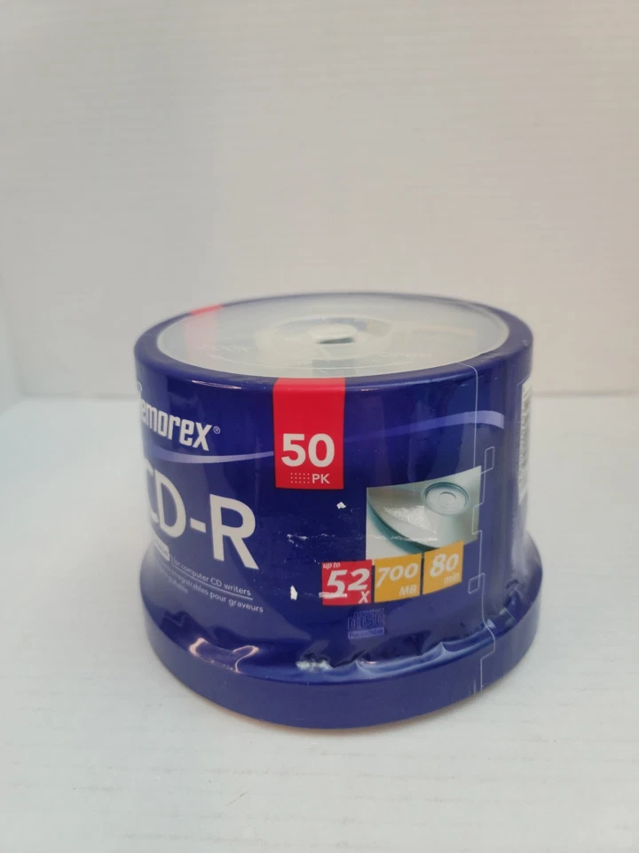 Memorex CD-R 50 Pack 52X 700Mb 80 Min Recordable Compact Discs Container Sealed - Image 3 of 4