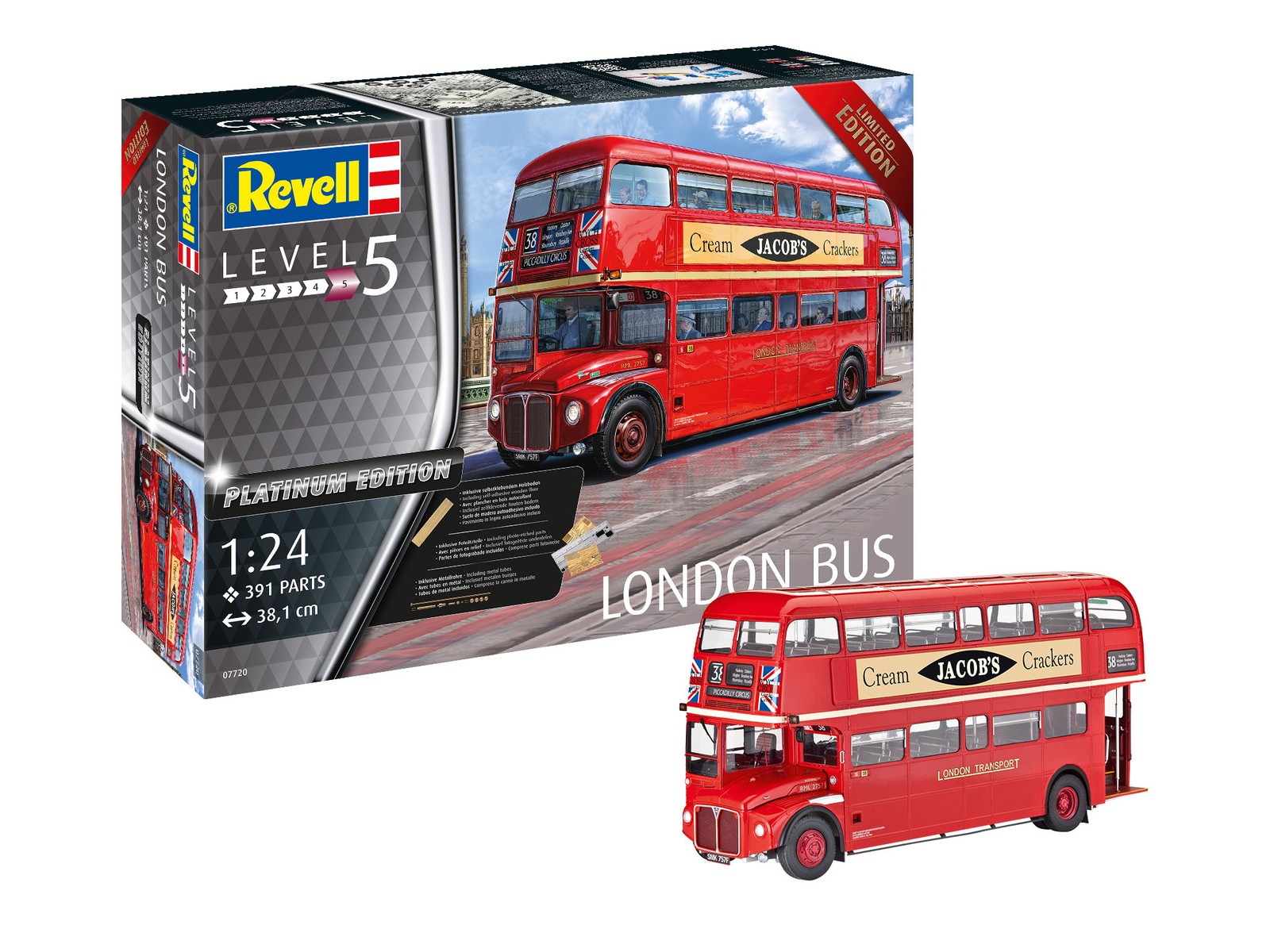 Revell of Germany 07720 1:24 London Bus Platinum Edition Plastic Model Kit