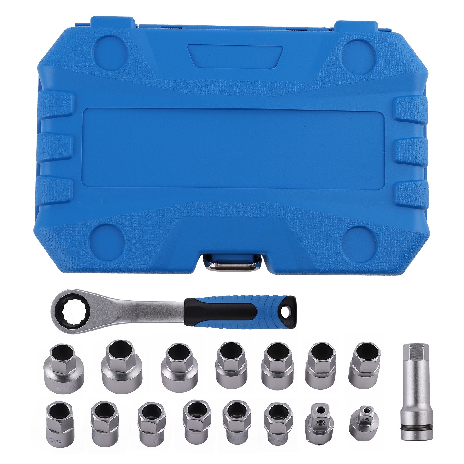 Jeu de douilles traversantes pour coffret cliquet mécanique auto et moto 10-24mm