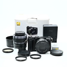 Nikon 1 J5 Black DSLR Camera w/ 10-30mm, 30-110mm Japan Near Mint 