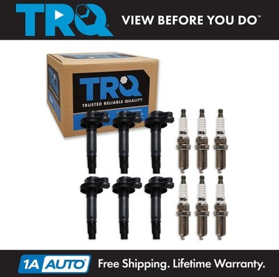 TRQ Ignition Coil & Spark Plug Set of 6 for 2016-2019 Ford F-150 Explorer Edge