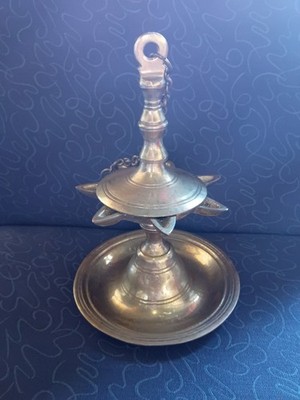 Bronze Diwali Puja Oil Lamp Antique Diya Christmas Decoration Home Temple Gift