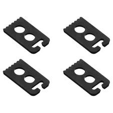 No Tie Shoelace Buckles, Black Plastic Lace Lock Clip for Shoes, 4Pcs