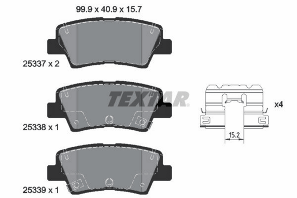 Bremsbelagsatz Scheibenbremse Hinterachse FüR Hyundai Kona Kasten/Suv-image