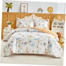 Joyreap Cotton Twin Size Comforter Set for Kids Boys Twin (68"x88") Animals