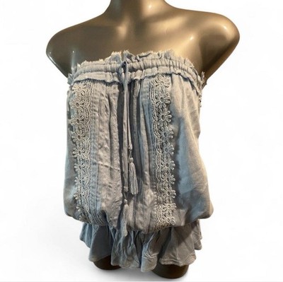 Venus Blue Tube Top Sz S  