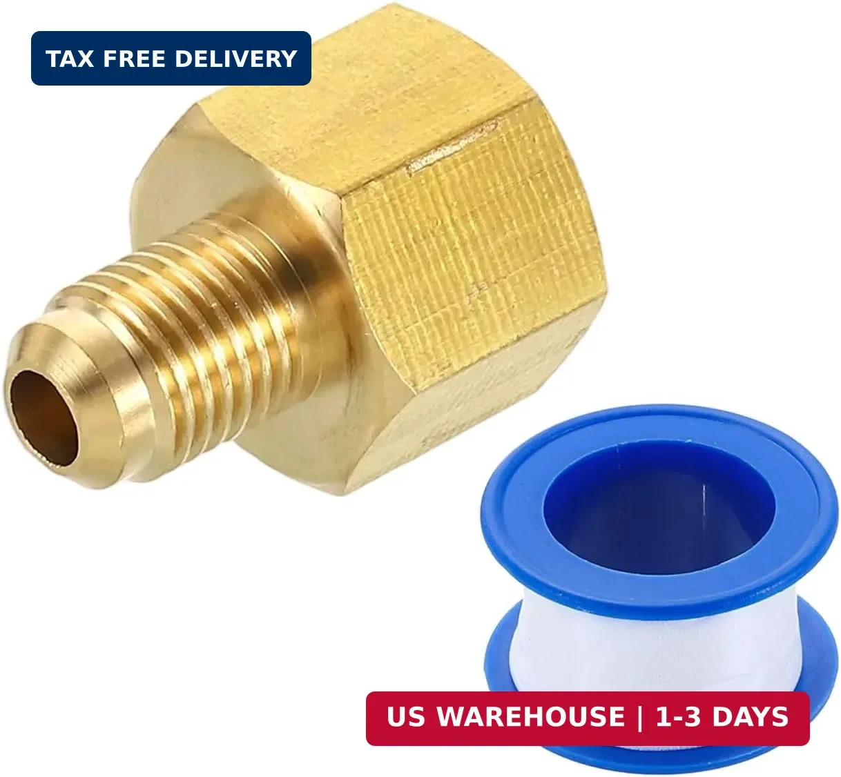 Brass Pipe Fitting 1/4 SAE Male x 5/16 SAE Female Tube Adapter