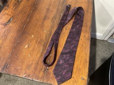 Strathmore by Richman vintage 100 silk purple swirled tie