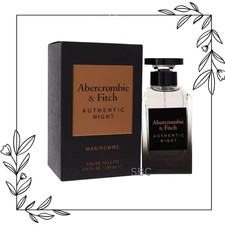 Abercrombie  Fitch Authentic Night Eau De Toilette Spray 3.4Oz -100 ml EdT MEN