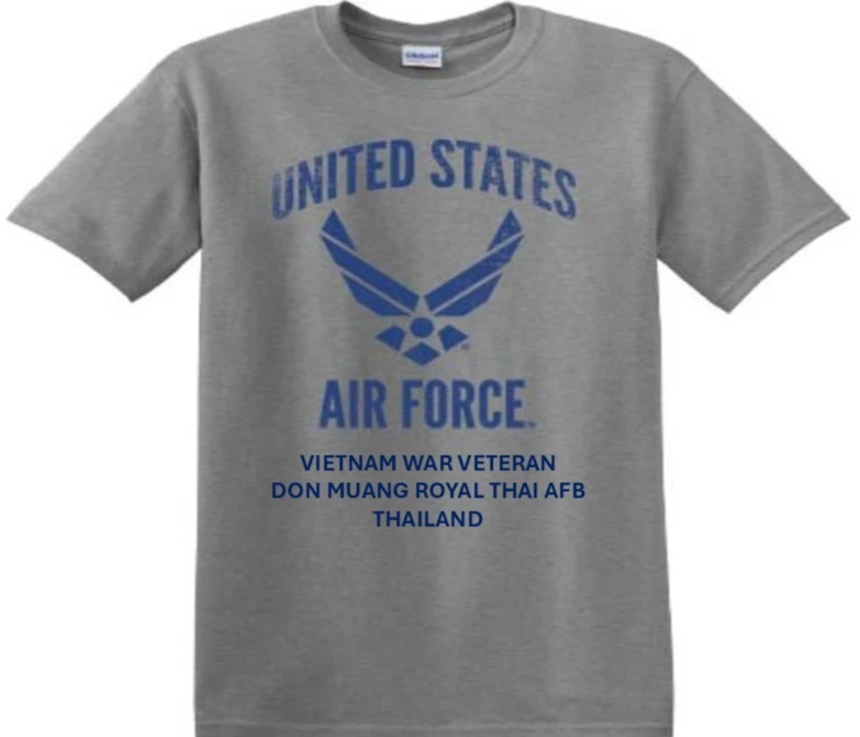 USAF VIETNAM* DON MUANG THAI AFB* DISTRESSED SHIRT*VINYL*OFFICIALLY LICENSED - Picture 1 of 23