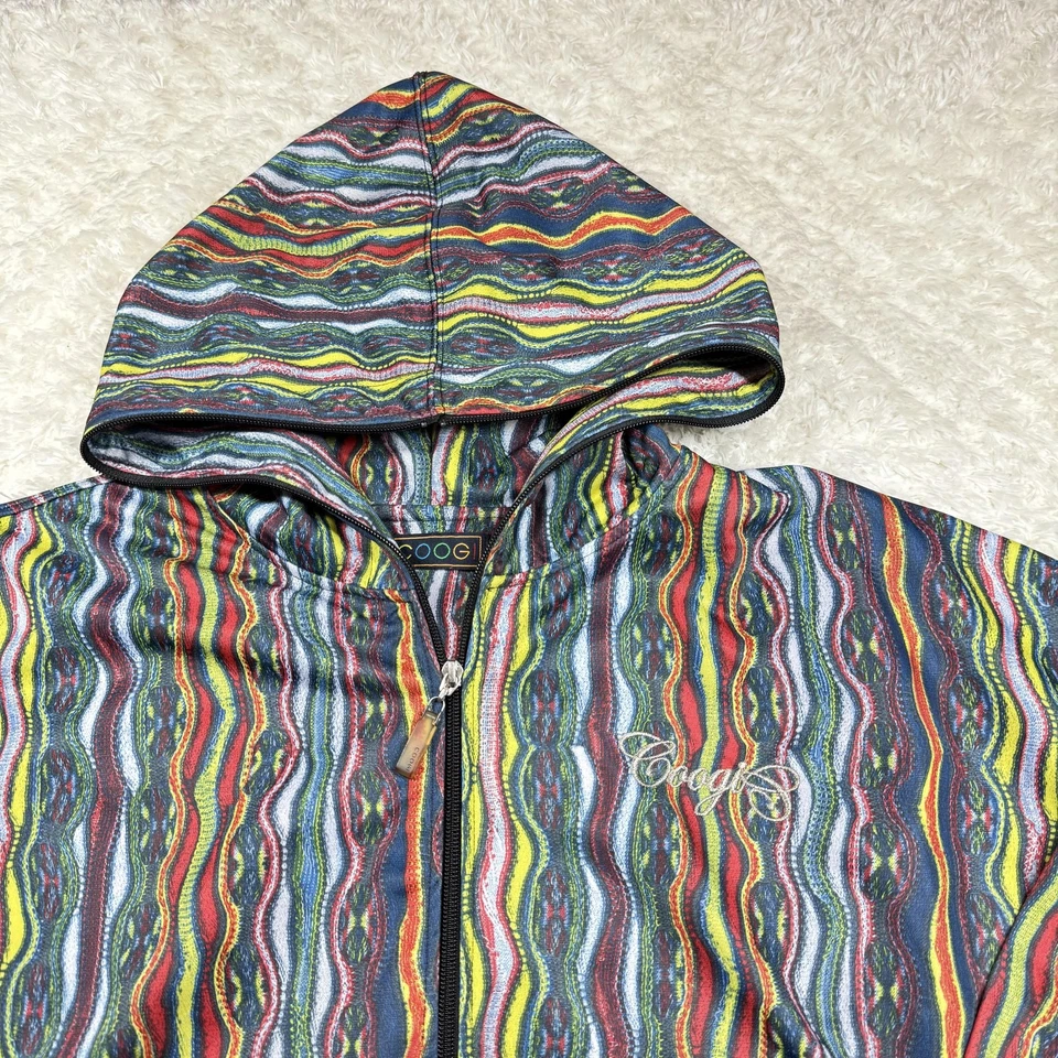 Sudadera con Capucha Coogi De Colección Hombres 5XL Cremallera Pullover Australiano Calle Urbano Hip Hop Y2K Foto 2 de 4