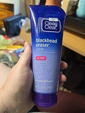 Clean & Clear Blackhead Eraser Facial Scrub Cream, Salicylic Acid 7.0oz Oil Free